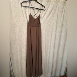 Show Me Your MuMu Taupe Dress
